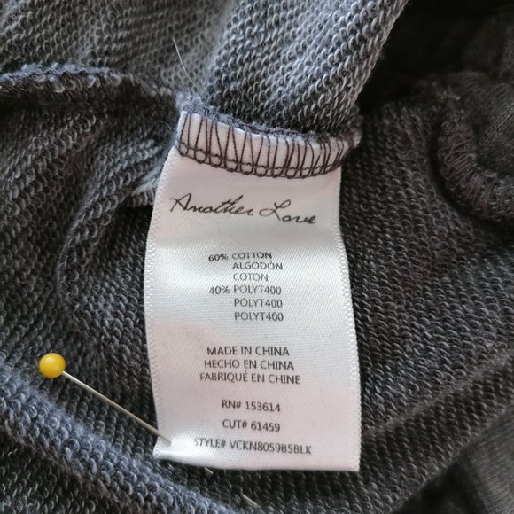 Another Love Womens Gray V-Neck Short Sleeve Tie Waist Wide Leg Playsuit Size L - Picture 6 of 7